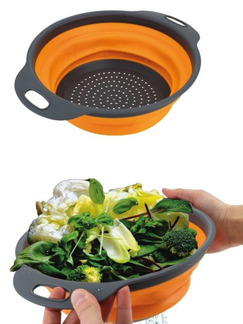 Durszlak silikonowy składany cedzak sitko ociekacz