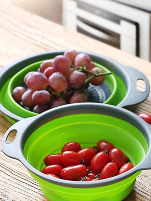 Durszlak silikonowy składany cedzak sitko ociekacz