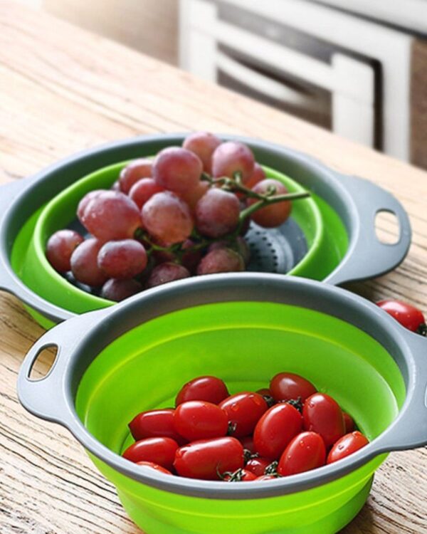 Durszlak silikonowy składany cedzak sitko ociekacz (10) Durszlak silikonowy składany cedzak sitko ociekacz