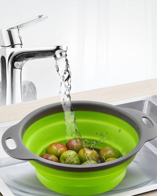 Durszlak silikonowy składany cedzak sitko ociekacz (8) Durszlak silikonowy składany cedzak sitko ociekacz