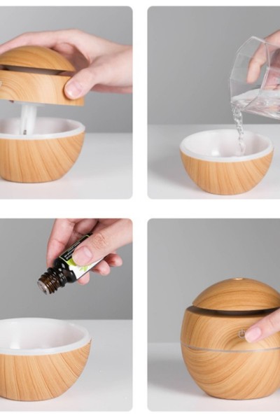 Nawilżacz powietrza w kształcie kuli napełnianie wodą