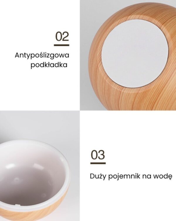 Nawilżacz powietrza w kształcie kuli