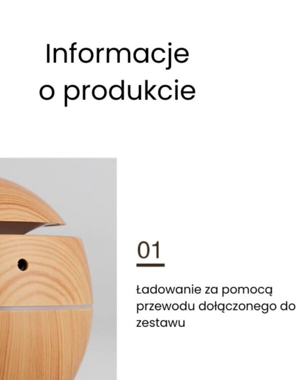 Nawilżacz powietrza w kształcie kuli