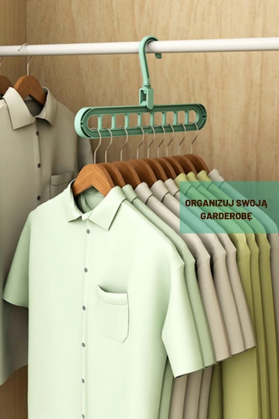 Wieszaki na organizerze do szafy na wieszaki