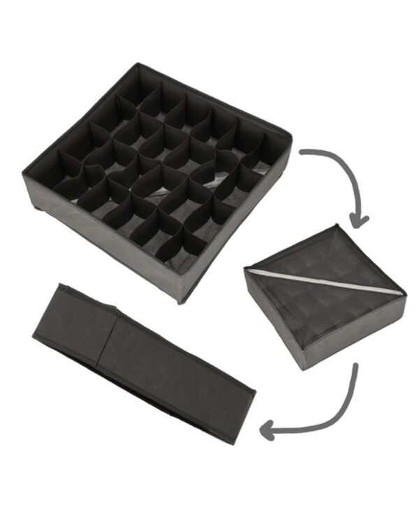 Organizer do szuflady na bieliznę i skarpetki ZESTAW 4 sztuki składanie