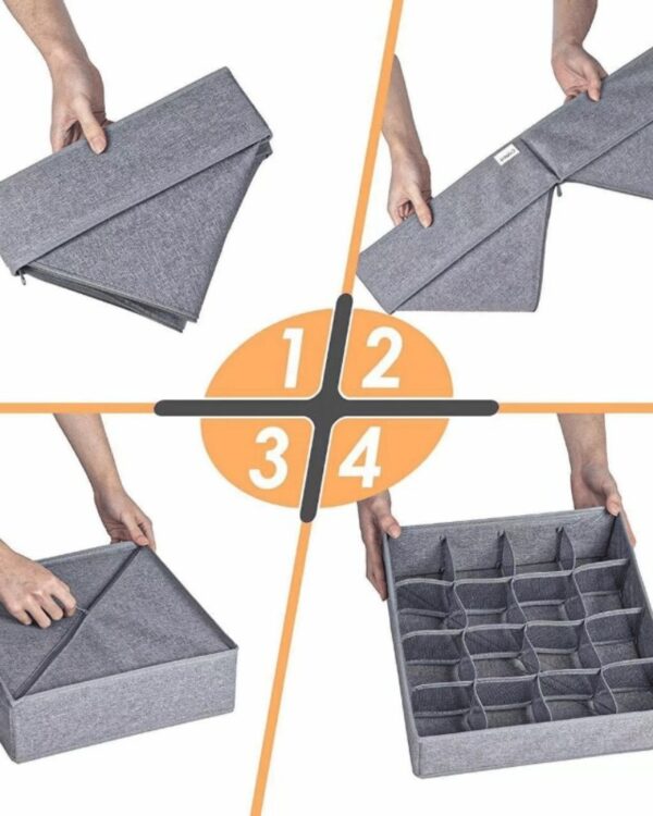 Organizer do szuflady na bieliznę skarpetki duży (8) Organizer do szuflady na bieliznę składanie