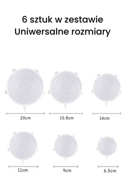 Pokrywki silikonowe uniwersalne na garnek wymiary