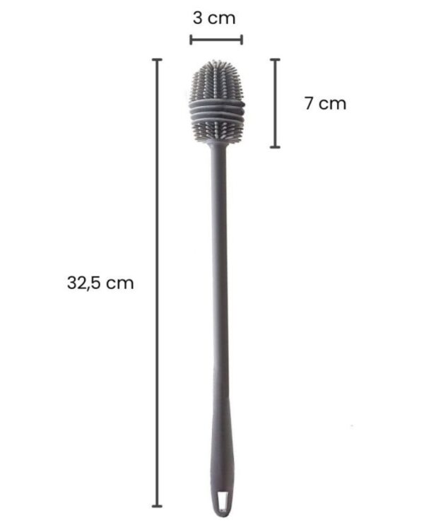 Szczotka silikonowa do mycia szklanek butelek długa (11) Szczotka silikonowa do mycia szklanek butelek długa wymiary