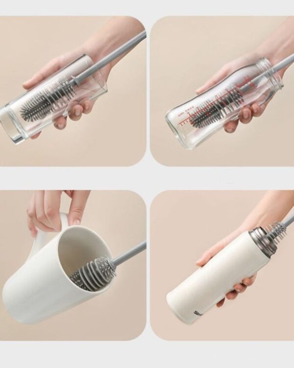 Szczotka silikonowa do mycia szklanek butelek długa (6) Szczotka silikonowa do mycia szklanek butelek długa