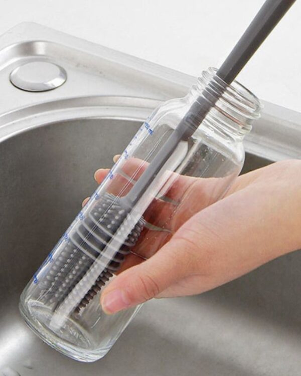 Szczotka silikonowa do mycia szklanek butelek długa (9) Szczotka silikonowa do mycia szklanek butelek długa