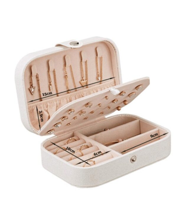 Szkatułka kuferek organizer na biżuterię duża (11) Szkatułka kuferek organizer na biżuterię duża ecru