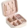 Szkatułka kuferek organizer na biżuterię podróżna 10 cm x 10 cm (3) Szkatułka kuferek organizer na biżuterię mała