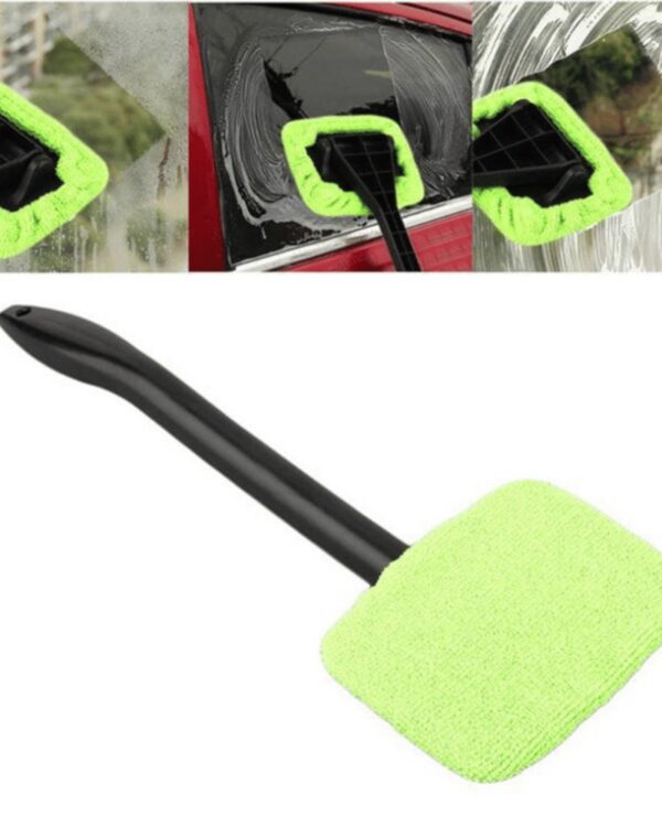 Uniwersalna szczotka do szyb mikrofibra długa (6) Mycie szyby szczotką z mikrofibrą