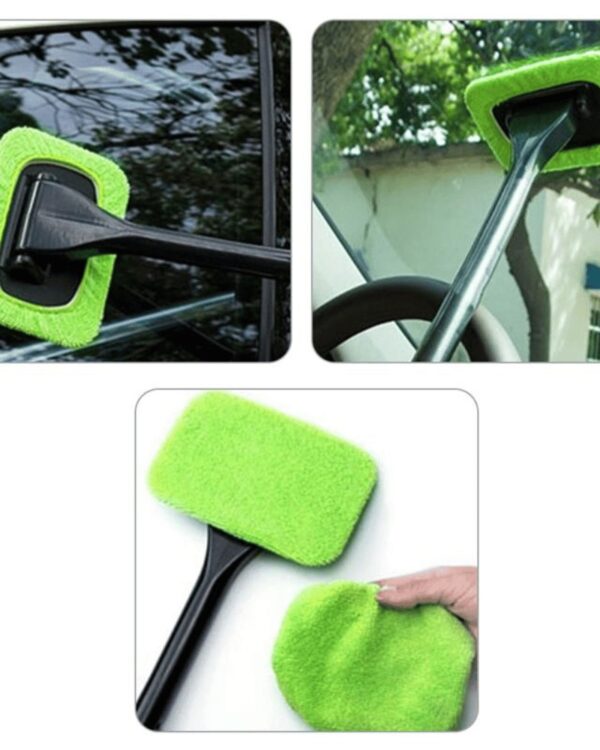 Uniwersalna szczotka do szyb mikrofibra długa (7) Mycie szyby szczotką z mikrofibrą