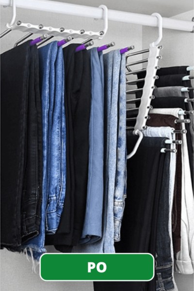 Spodnie na wieszaku na 5 par spodni