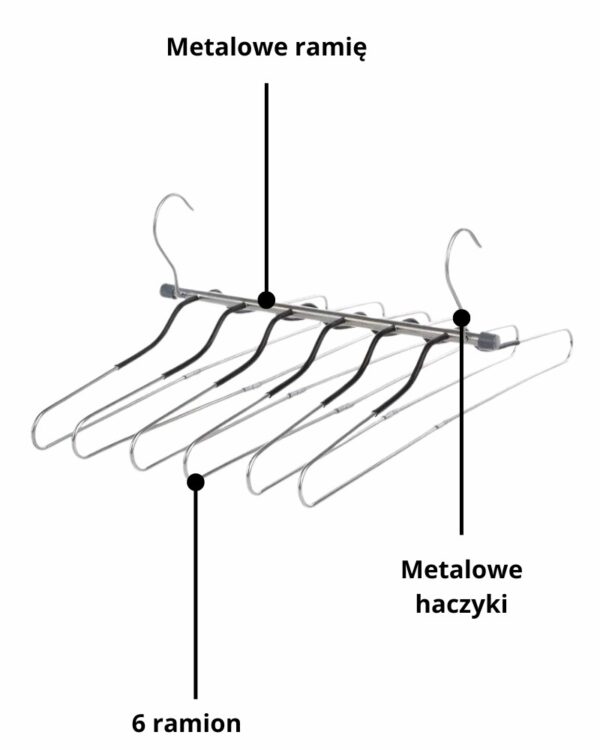 wieszak na koszule 6w1