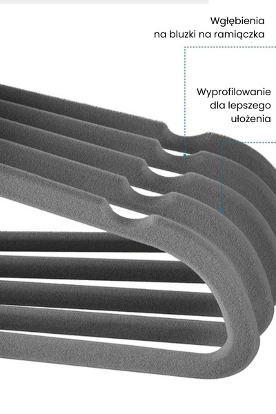 Wieszaki antypoślizgowe