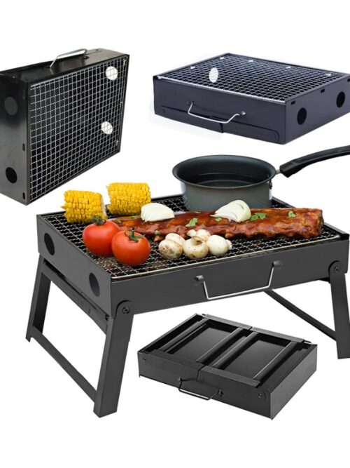 Grill turystyczny przenośny składany walizka węglowy