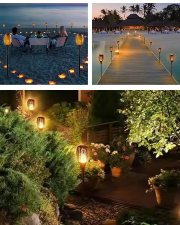 Lampa LED solarna płomień Lampa LED solarna płomień