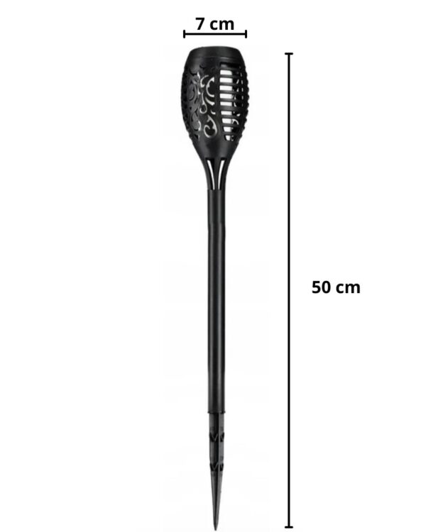 Lampa LED solarna płomień Lampa LED solarna płomień wymiary
