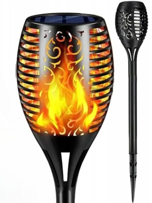 Lampa LED solarna płomień