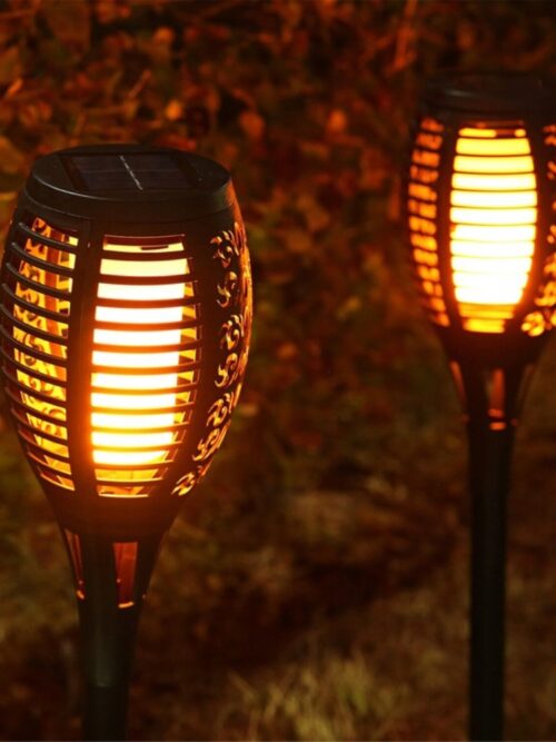 Lampa LED solarna płomień