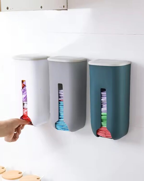 Pojemnik na reklamówki siatki torby organizer na worki kuchenny na ścianę