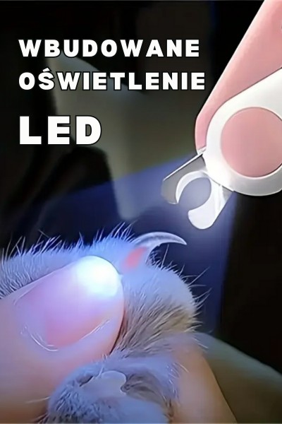 Obcinaczka do pazurów dla kota psa z lampką LED