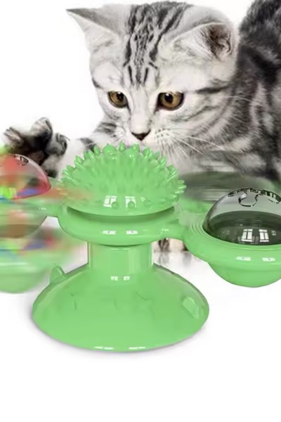 Zabawka dla kota interaktywna obrotowa LED + Kocimiętka GRATIS