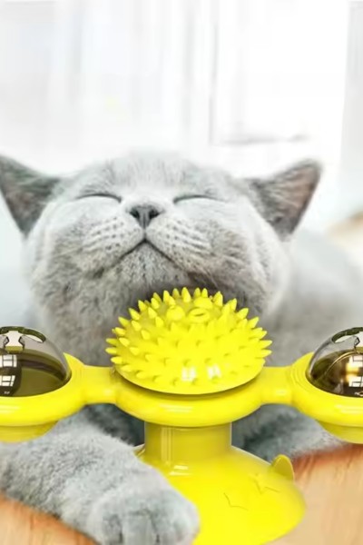 Zabawka dla kota interaktywna obrotowa LED + Kocimiętka GRATIS