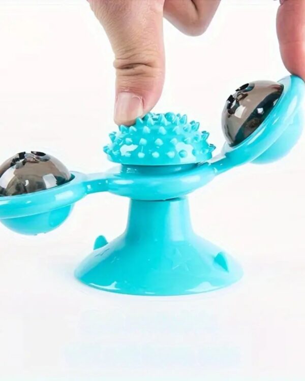 Zabawka dla kota interaktywna obrotowa LED + Kocimiętka GRATIS