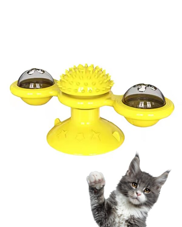 Zabawka dla kota interaktywna obrotowa LED + Kocimiętka GRATIS