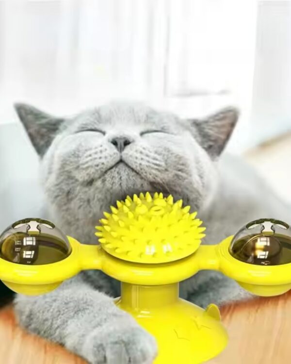 Zabawka dla kota interaktywna obrotowa LED + Kocimiętka GRATIS