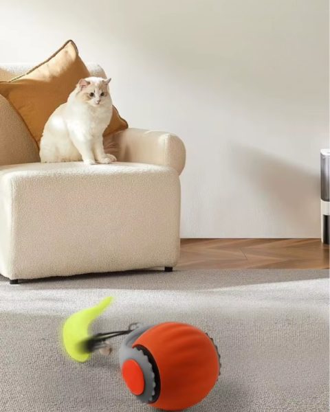 Piłeczka YO-YO interaktywna dla kota z ruszającym się ogonkiem