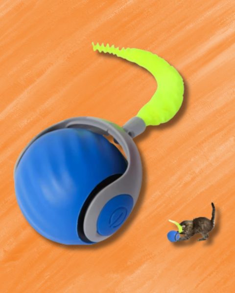 Piłeczka YO-YO interaktywna dla kota z ruszającym się ogonkiem