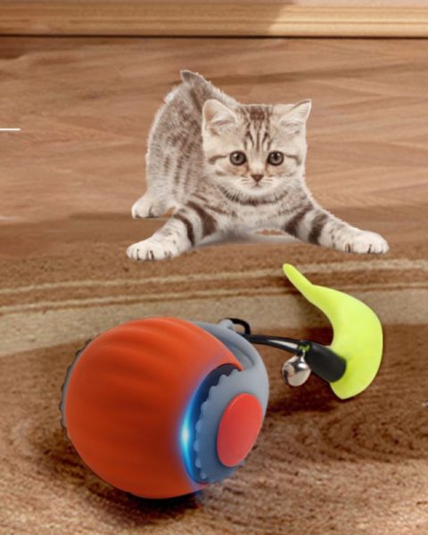Piłeczka YO-YO interaktywna dla kota z ruszającym się ogonkiem