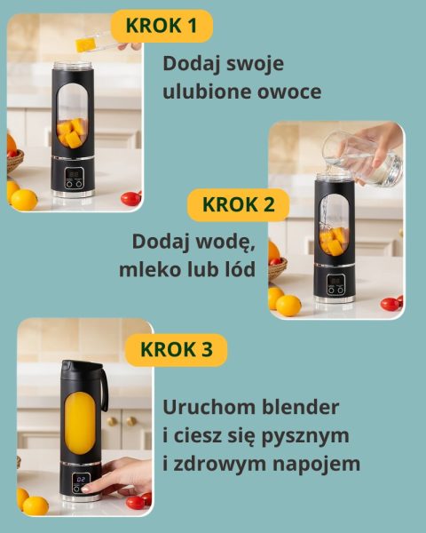 Blender VitaVibe 2 bezprzewodowy kielichowy 450ml USB