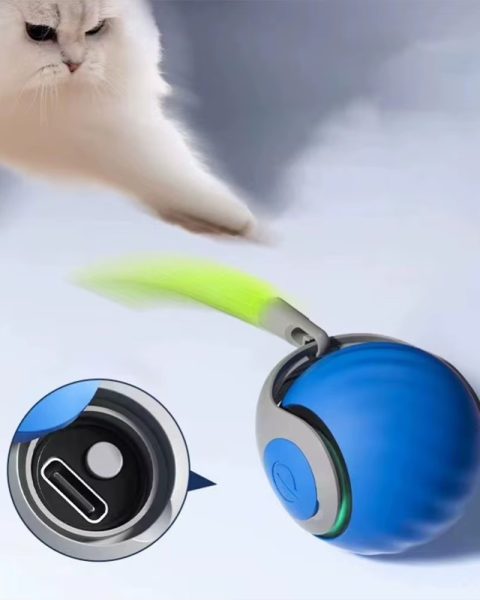 Piłeczka YO-YO interaktywna dla kota z ruszającym się ogonkiem