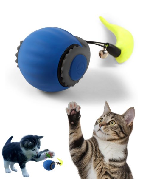 Piłeczka YO-YO interaktywna dla kota z ruszającym się ogonkiem