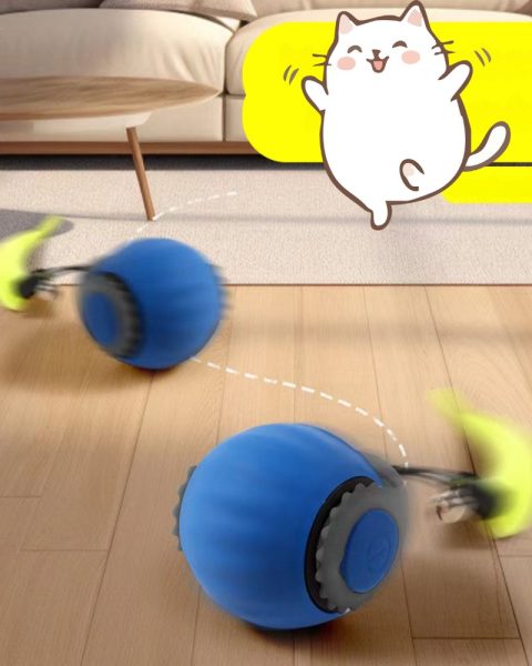 Piłeczka YO-YO interaktywna dla kota z ruszającym się ogonkiem