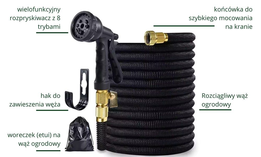 wąż ogrodowy rozciągliwy